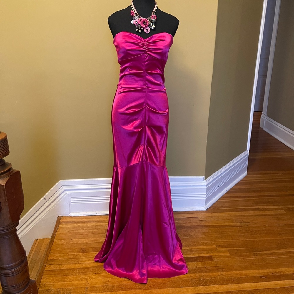 Pink evening gown
